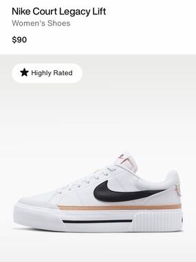Women’s Nike Court Legacy Lift White Sneakers